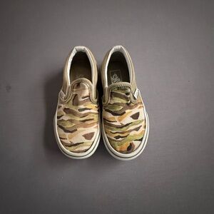 Vans Kids Camouflage Slip-On Sneakers